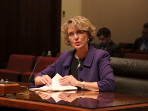 Sen. Sue Crawford said LB74 would clarify state law regarding population thresholds.