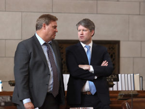 <a href='http://news.legislature.ne.gov/dist05' target='_blank' title='Link to the website of Sen. Mike McDonnell'>Sen. Mike McDonnell</a> and Sen. Mike Hilgers