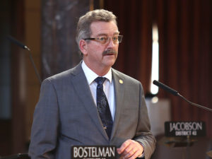 <a href='http://news.legislature.ne.gov/dist23' target='_blank' title='Link to the website of Sen. Bruce Bostelman'>Sen. Bruce Bostelman</a>