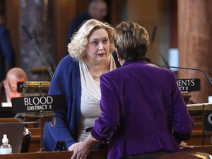 Sens. Carol Blood and Patty Pansing Brooks
