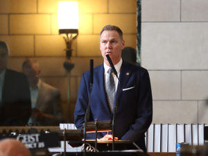 <a href='http://news.legislature.ne.gov/dist18' target='_blank' title='Link to the website of Sen. Brett Lindstrom'>Sen. Brett Lindstrom</a>